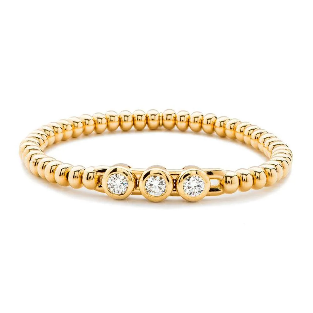0.90ctw, 18K Yellow Gold Tresore Stretch Bracelet
