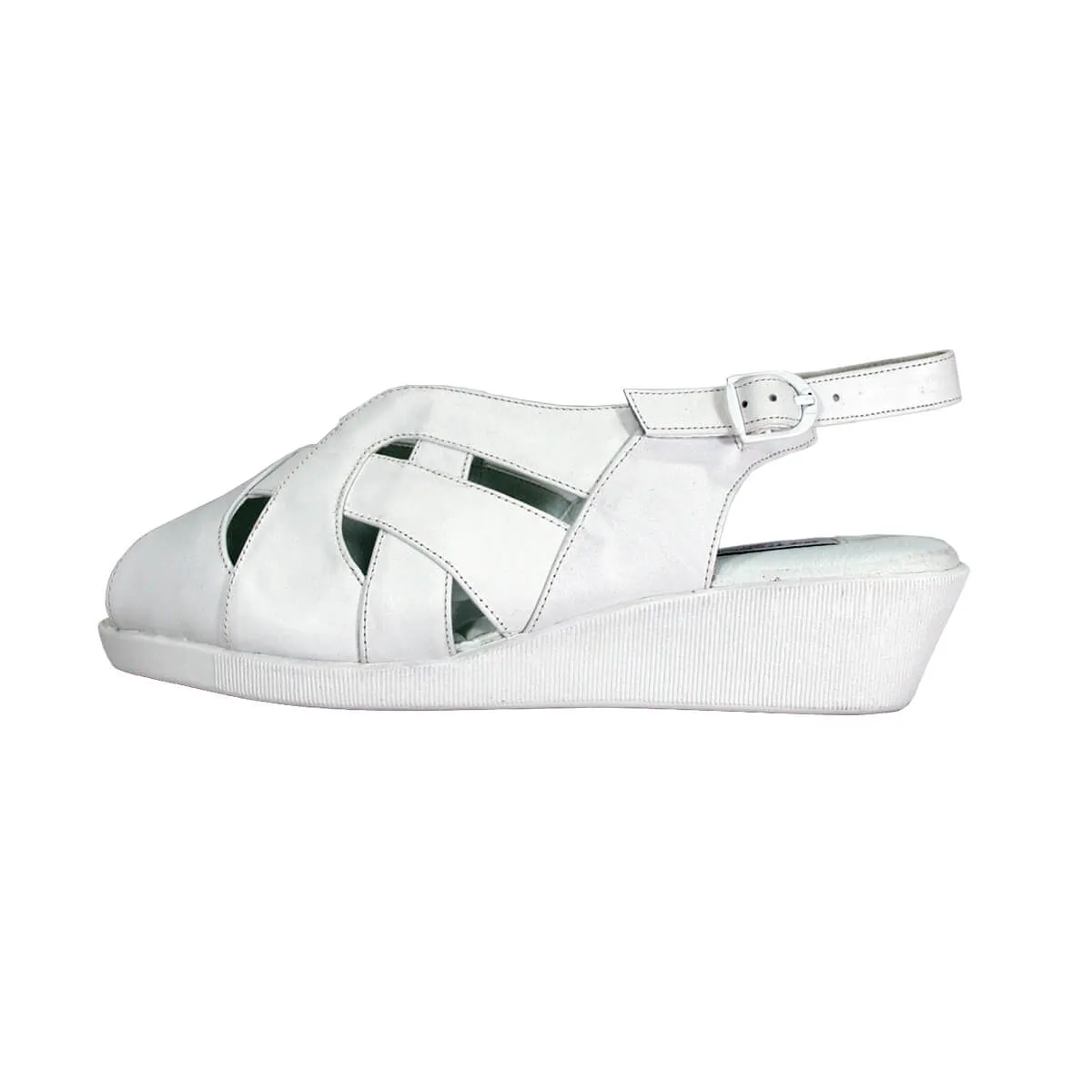 24 HOUR COMFORT Fran Women's Wide Width Leather Sandals