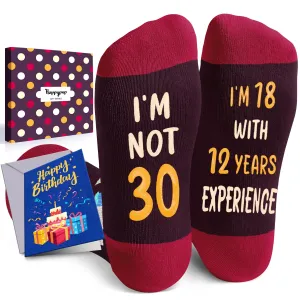 30th Years Old Birthday Gifts - Socks for 30 Year Olds, Best Gifts for 30 Year Old Woman Man, Birthday Gift Ideas for 30 Year Olds