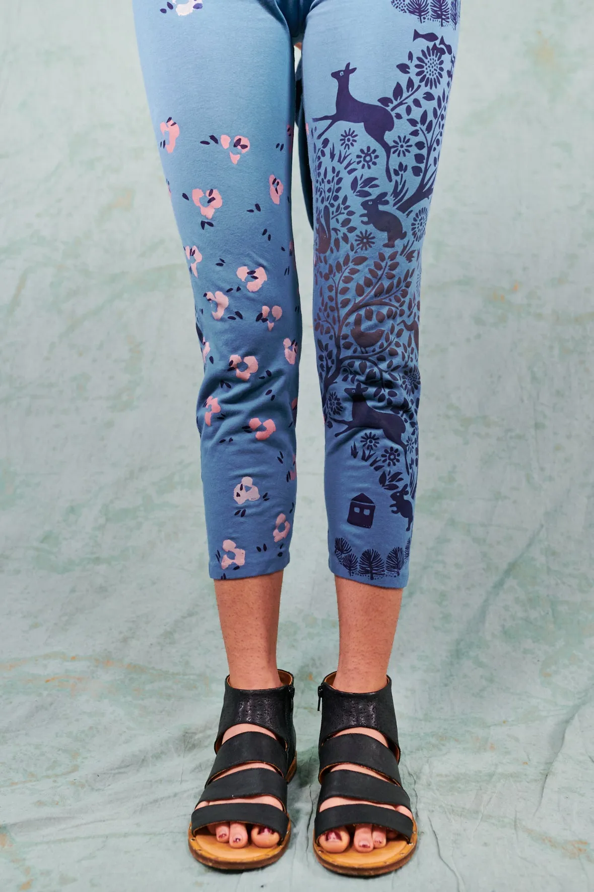 3167 Cropped Legging Delft-P
