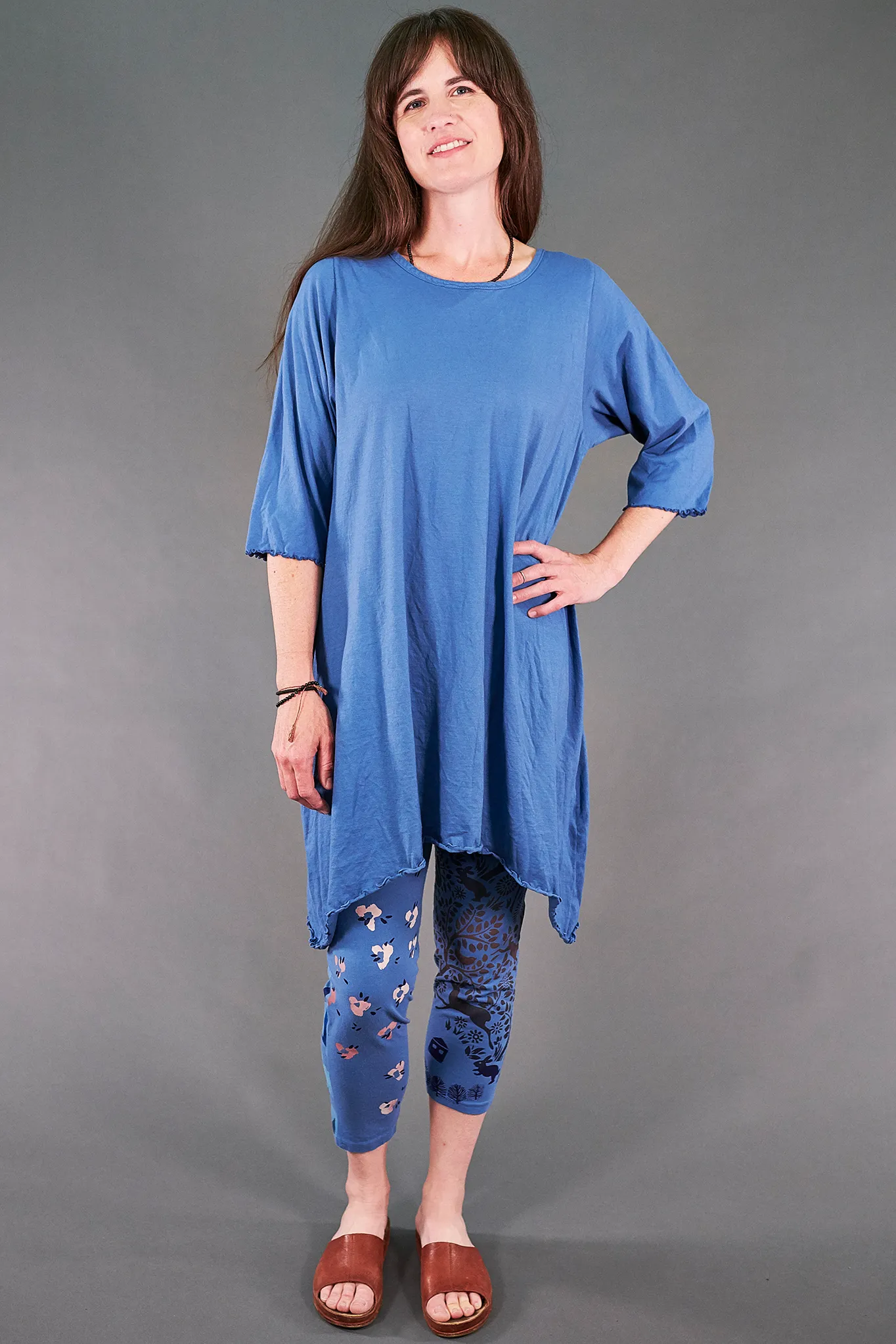 3167 Cropped Legging Delft-P