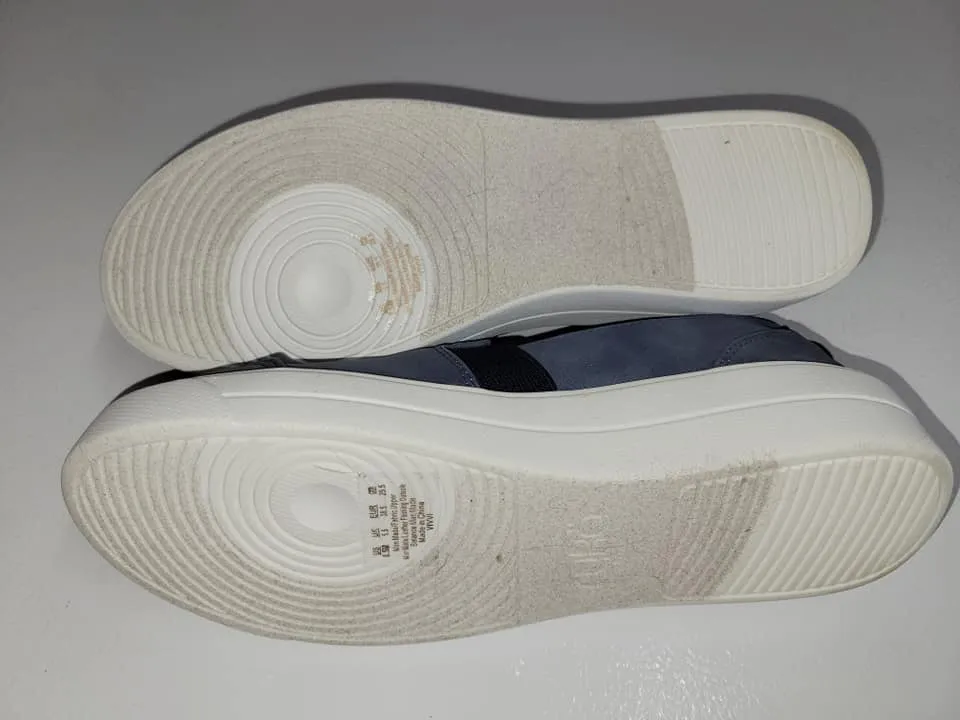 8.5M BLUE A468883 Ryka Pearlized Slip-Ons with Zipper - Vivvi Pearl