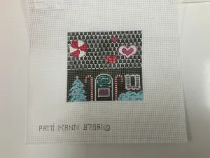 87351-CHR-orn. gingerbread house square
