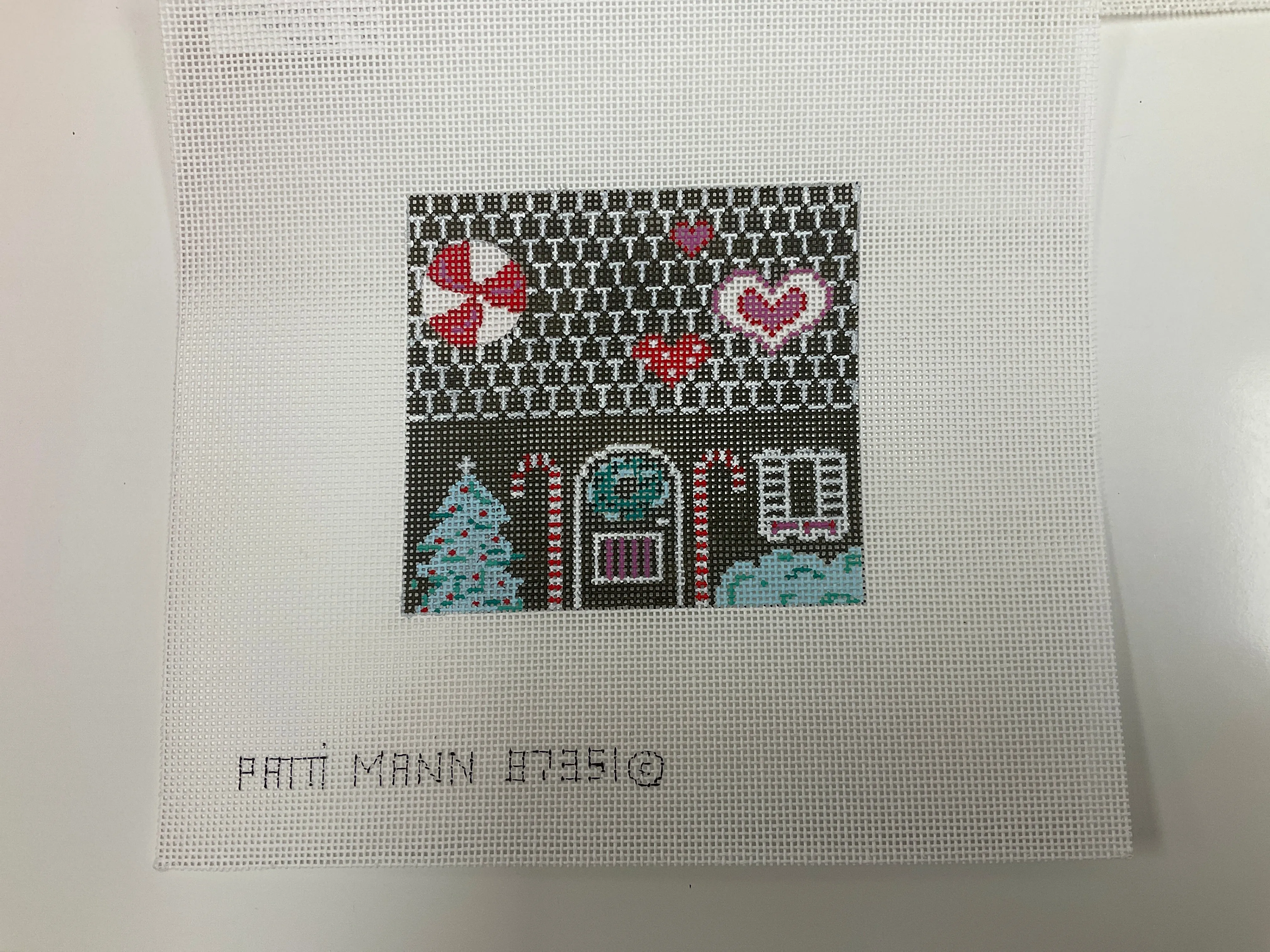 87351-CHR-orn. gingerbread house square