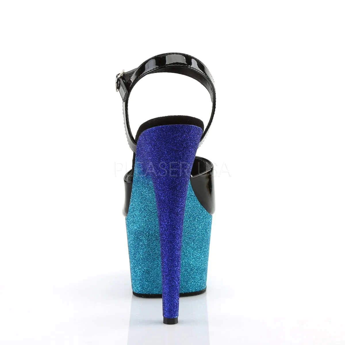 ADORE-709OMBRE  Black Patent/Aqua-Blue Ombre