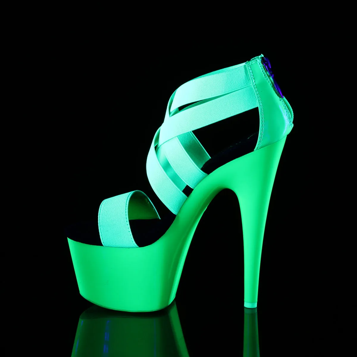 ADORE-769UV  Neon Green Elastic Band-Patent/Neon Green