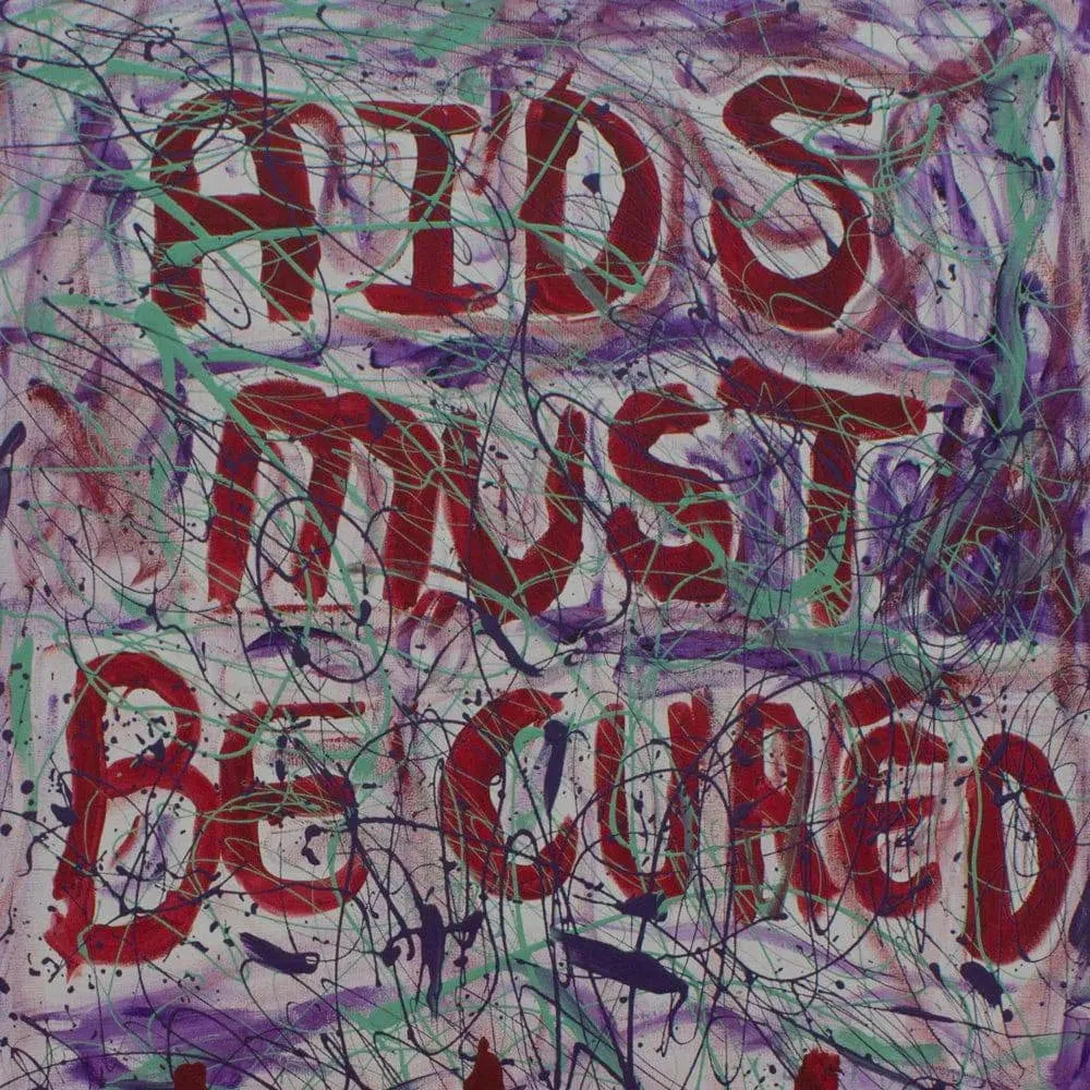 AIDS Must Be Cured  (Embellished-Hand Signed by the Artist)