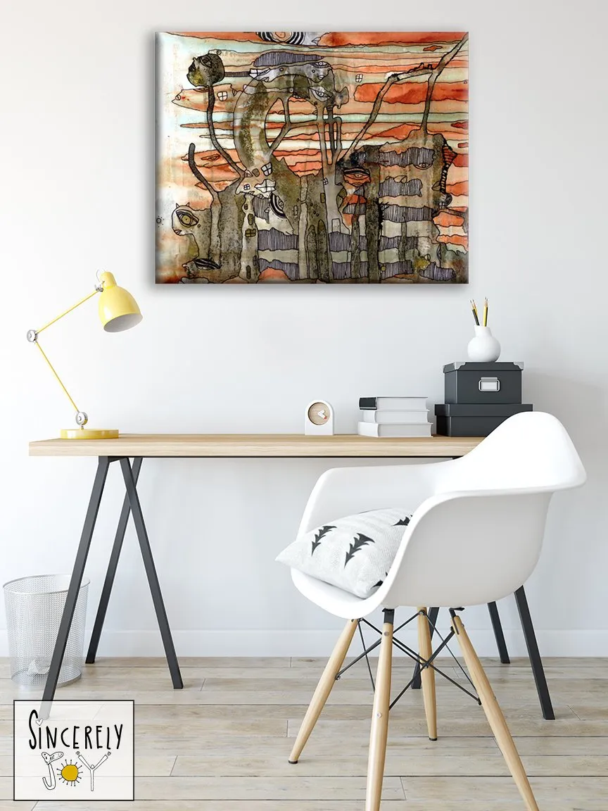 Art Print on Canvas 'Flying By'