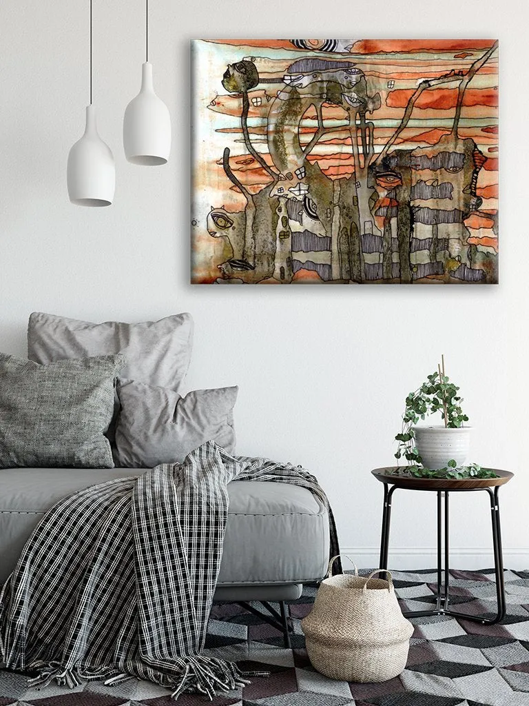 Art Print on Canvas 'Flying By'