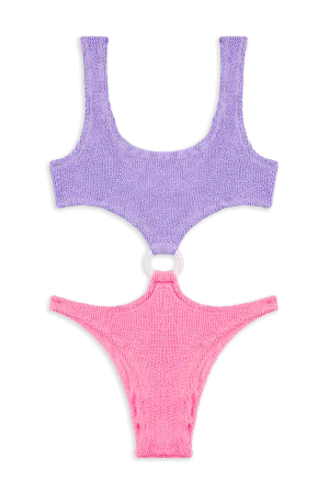 Augusta Swimsuit // Lilac & Hot pink