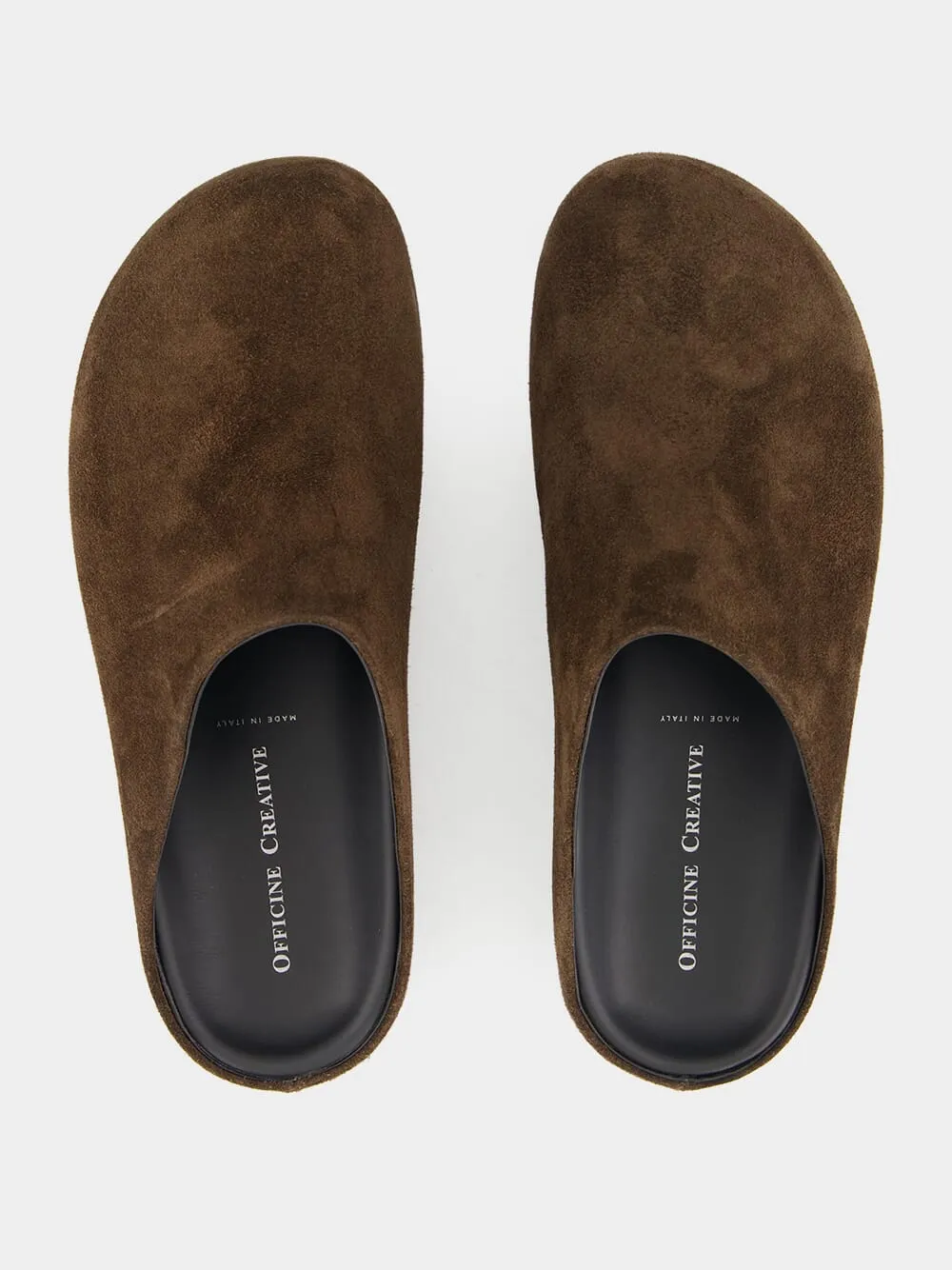 Babouche 001 Brown Suede Mule Sandals
