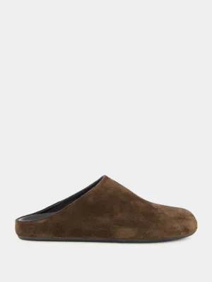 Babouche 001 Brown Suede Mule Sandals