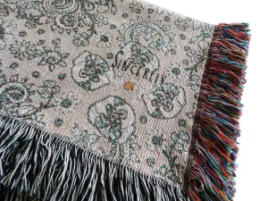 'Birds of a Flower' Woven Blanket