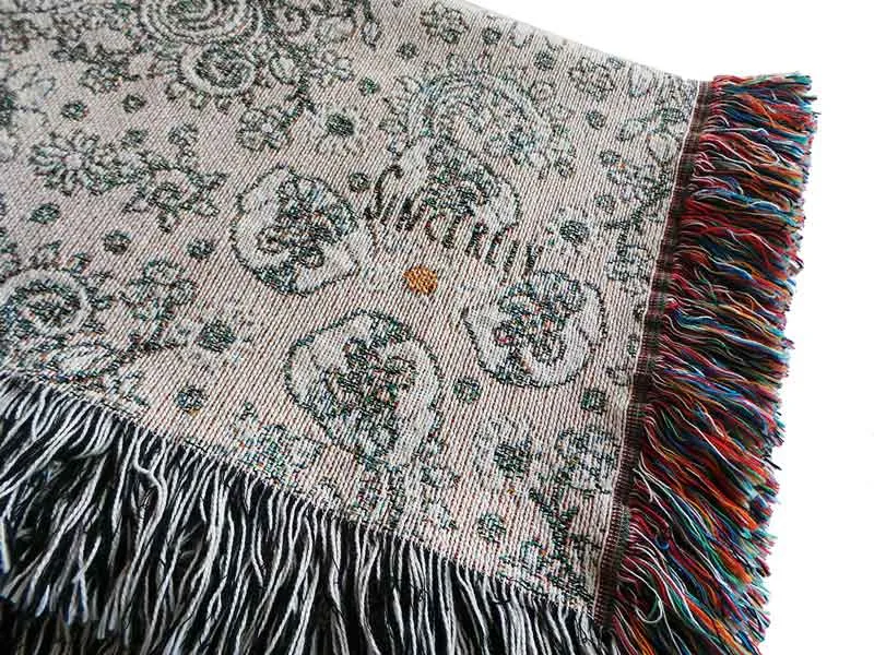 'Birds of a Flower' Woven Blanket