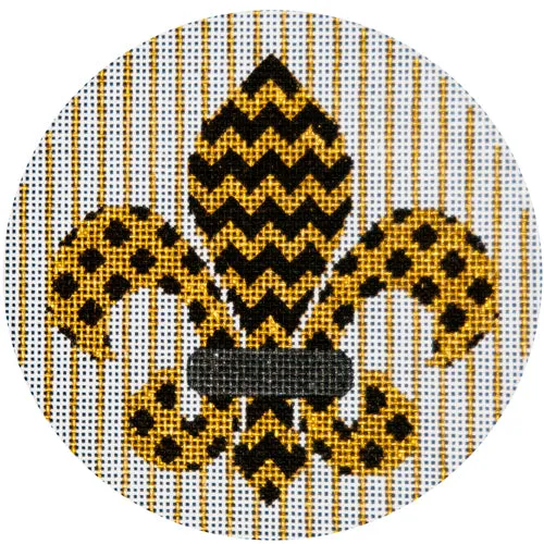 Black & Gold Fleur de Lis
