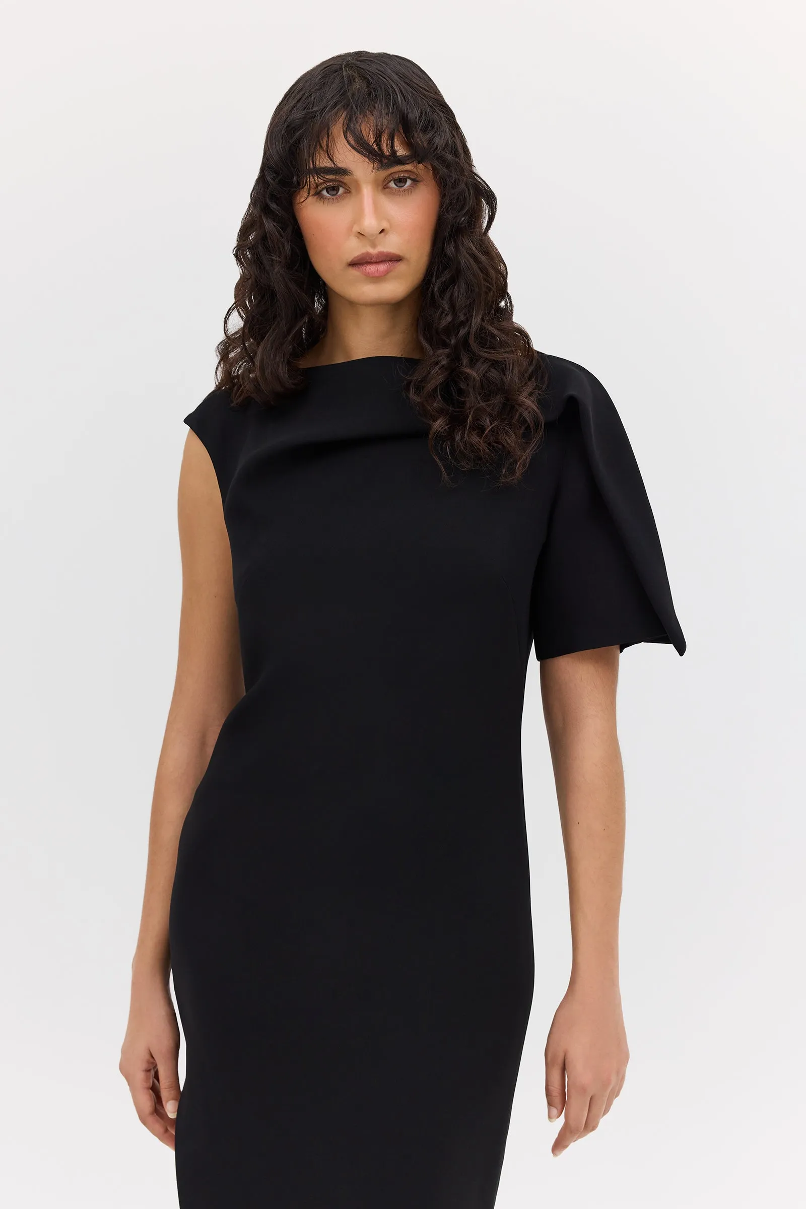 BLACK SUITING ANNEX DRESS