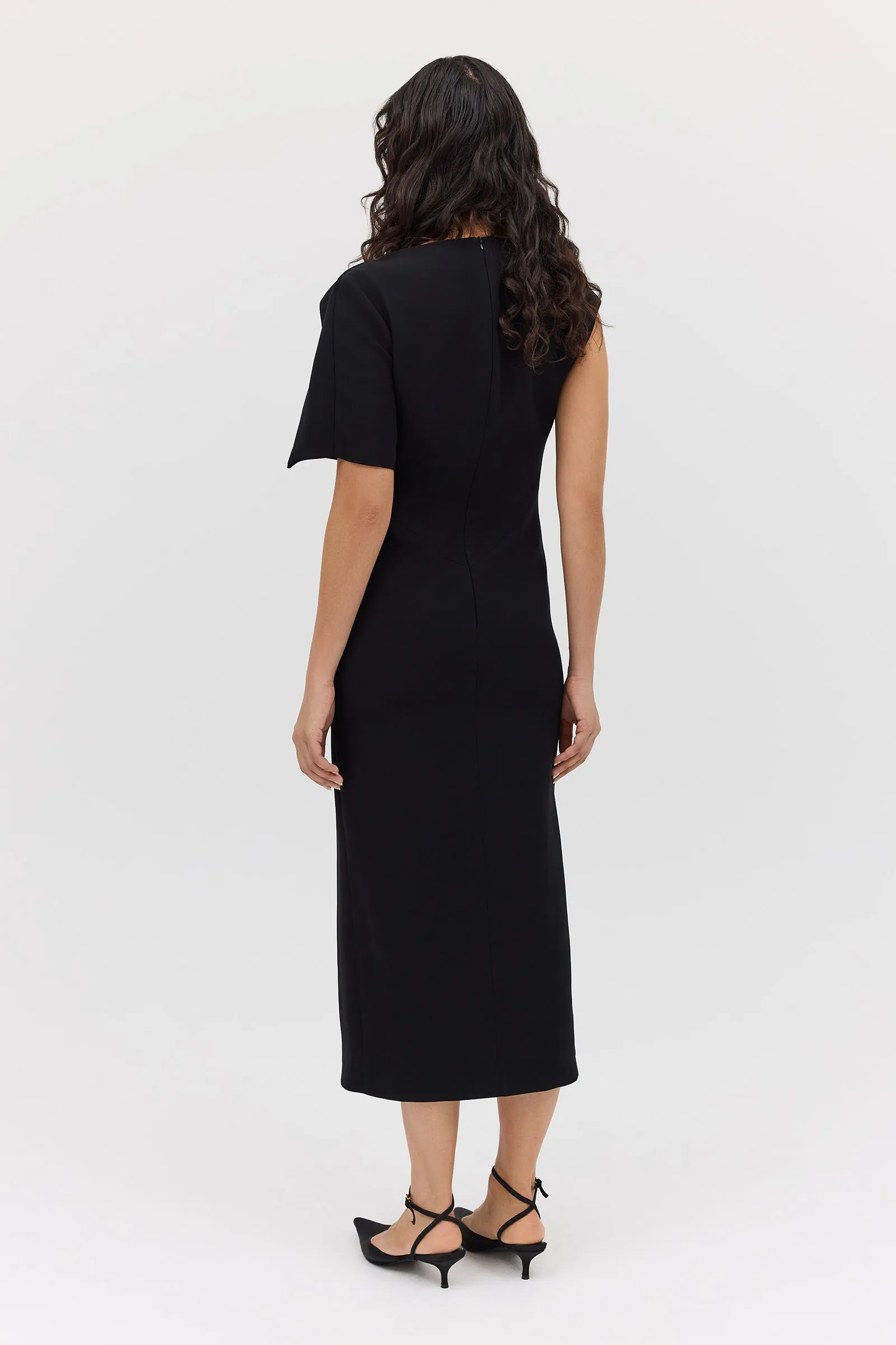 BLACK SUITING ANNEX DRESS