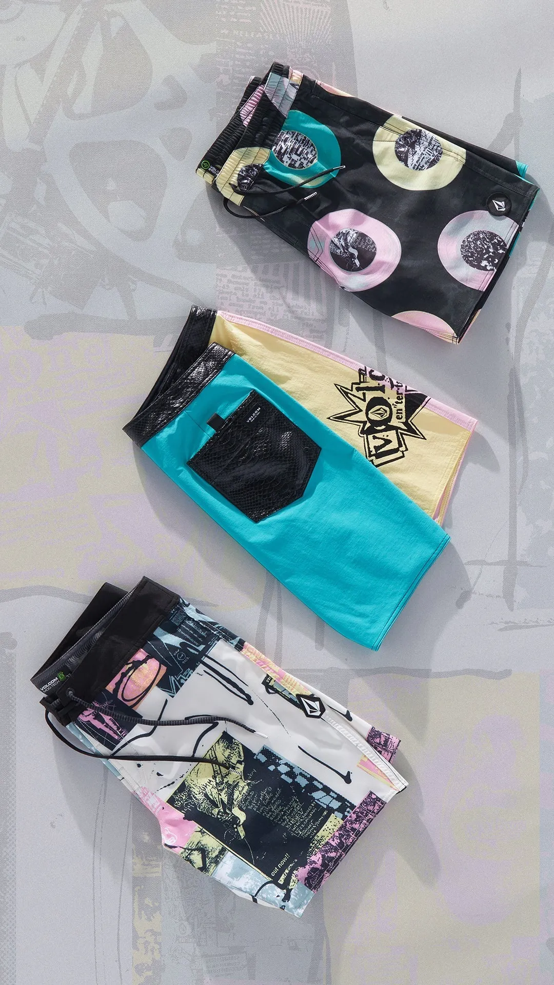 Boardshort V Ent Flyer Mod 19" - WHITECAP GREY