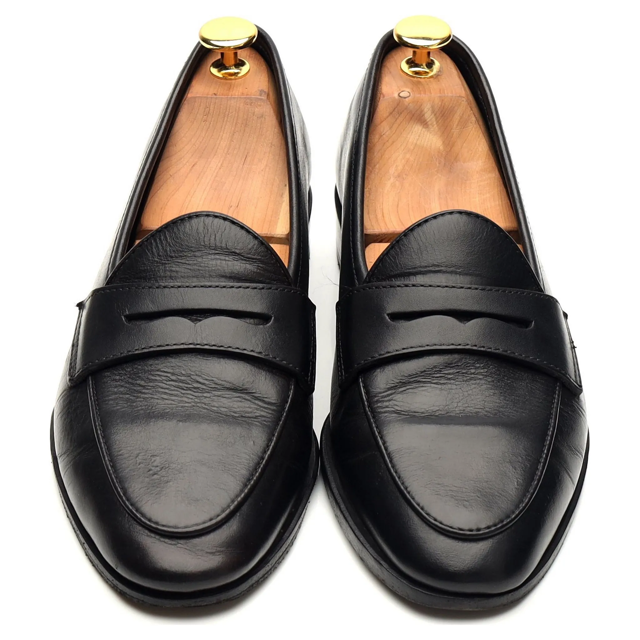 'BP2' Black Leather Belgian Loafers UK 6 EU 38