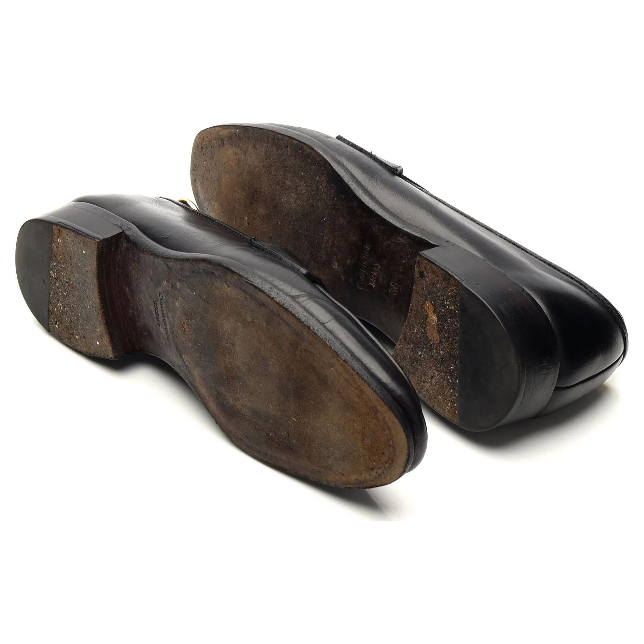 'BP2' Black Leather Belgian Loafers UK 6 EU 38