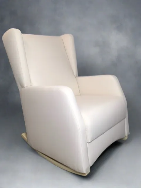 Brooklyn Wingback Rocking Chair Canvas or Denim Fabrics CANADIAN MADE!