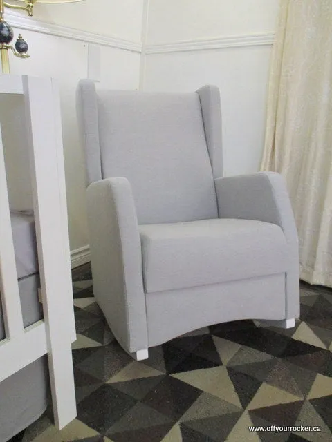 Brooklyn Wingback Rocking Chair Canvas or Denim Fabrics CANADIAN MADE!
