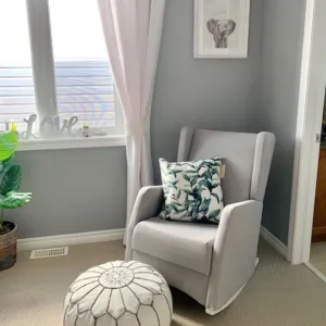 Brooklyn Wingback Rocking Chair Canvas or Denim Fabrics CANADIAN MADE!