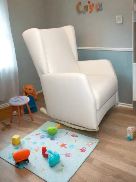 Brooklyn Wingback Rocking Chair Canvas or Denim Fabrics CANADIAN MADE!