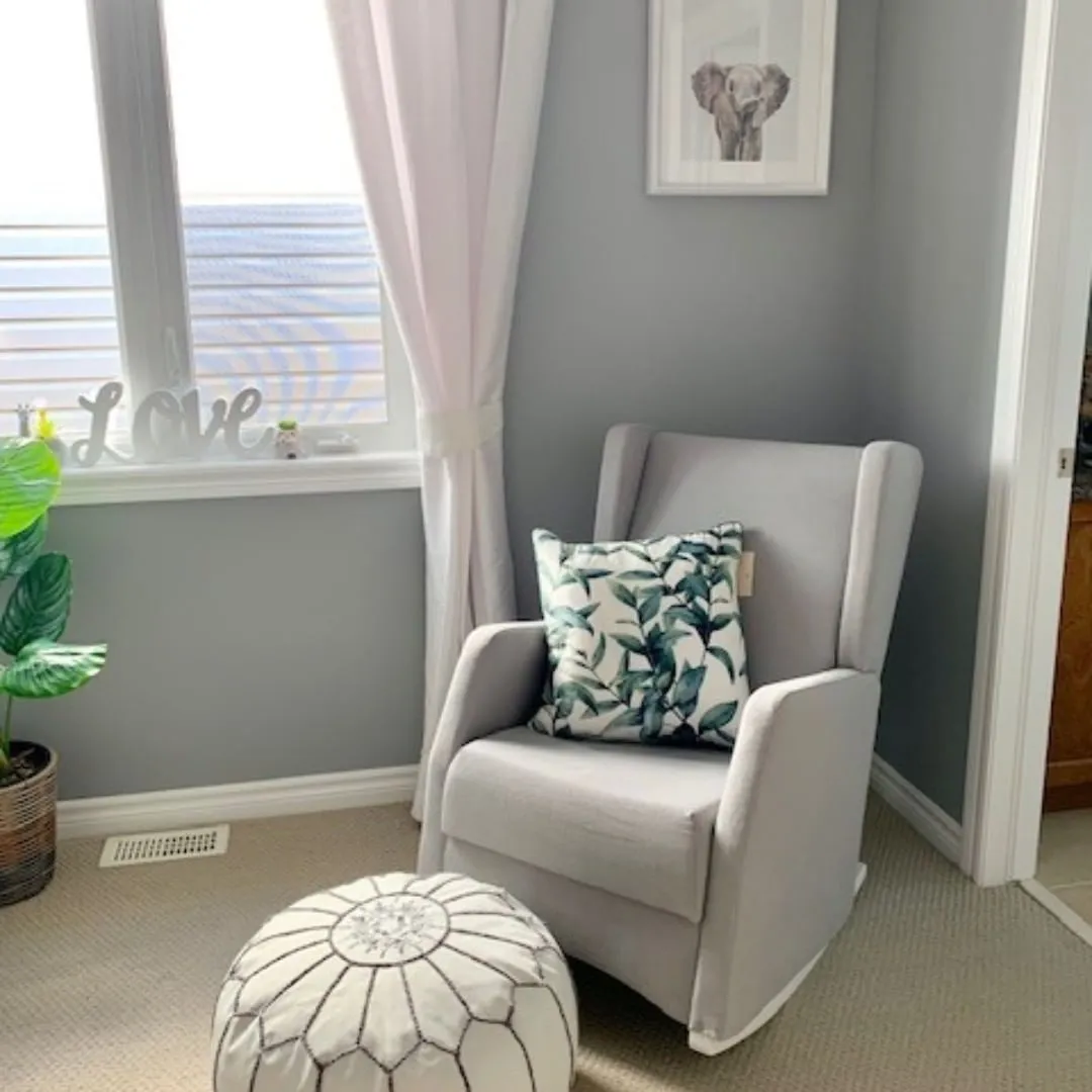 Brooklyn Wingback Rocking Chair Canvas or Denim Fabrics CANADIAN MADE!