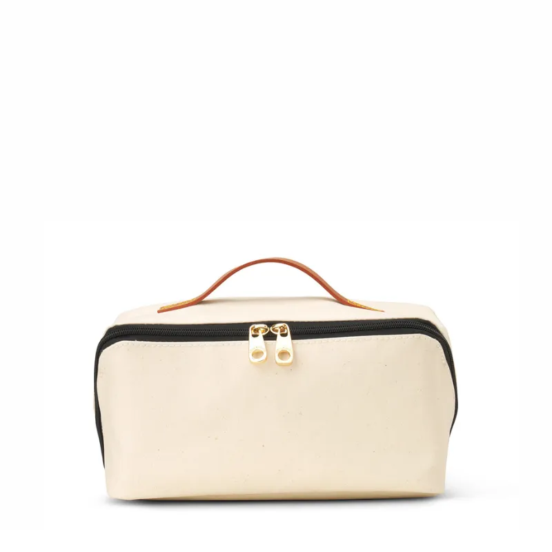Canvas Open Wide Makeup Case