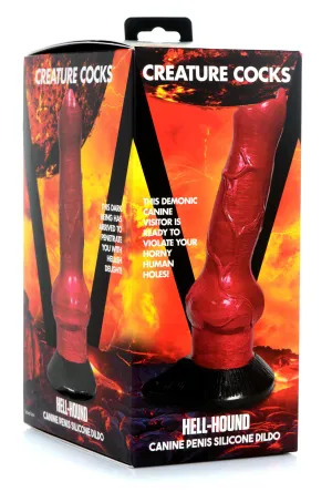 Cc - Hell-Hound - Canine Penis Silicone Dildo - Red