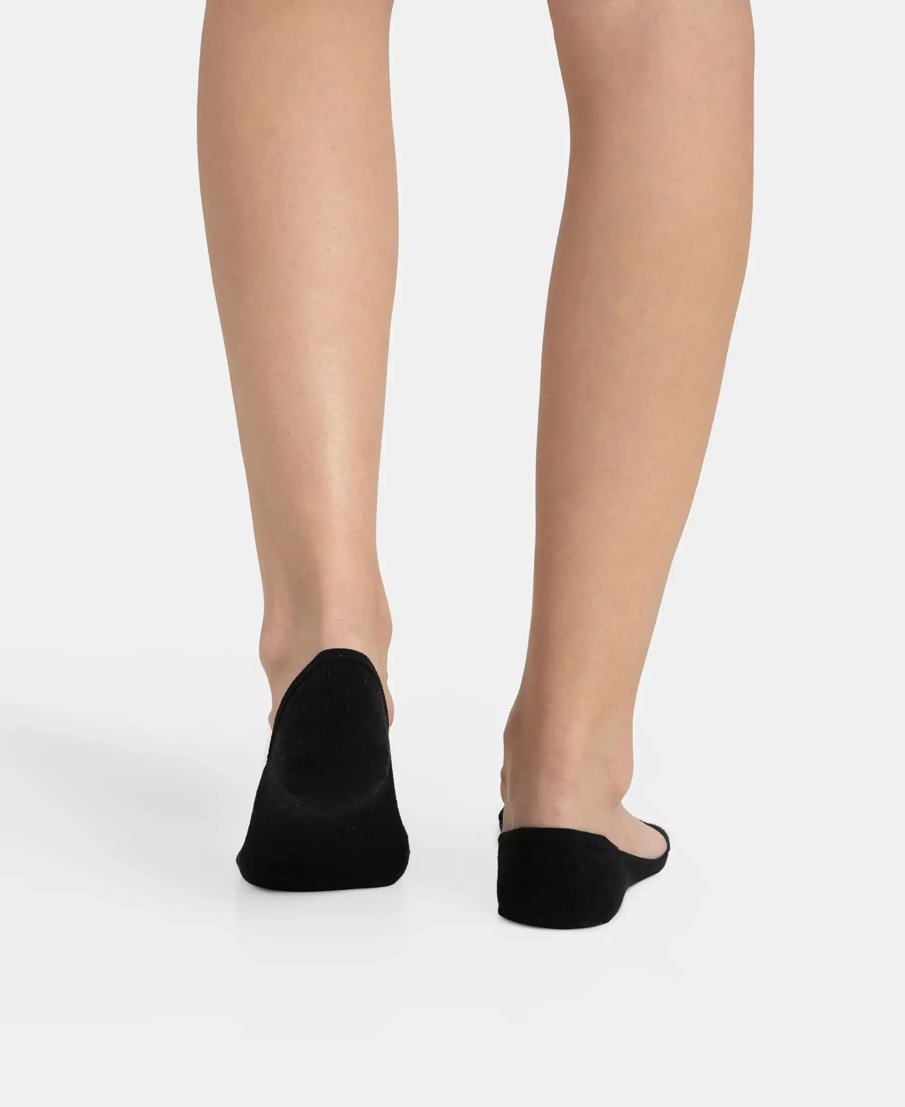 Compact Cotton Stretch No Show Socks With Stay Fresh Treatment - Black