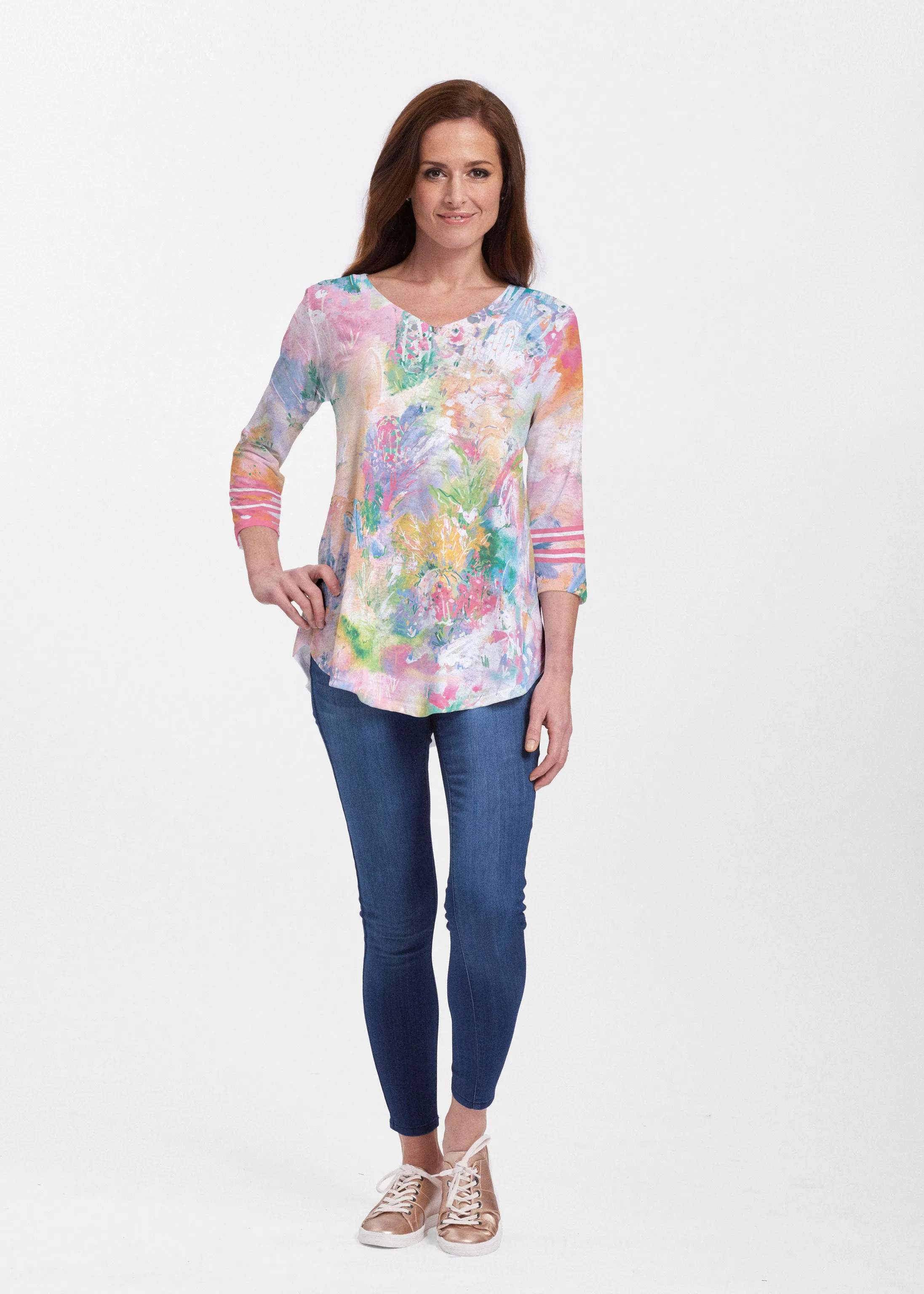 Cool Desert Vibes (17232) ~ V-neck Flowy Tunic
