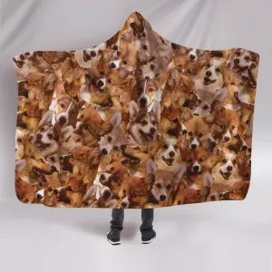 Corgis on Corgis on Corgis Hooded Blanket