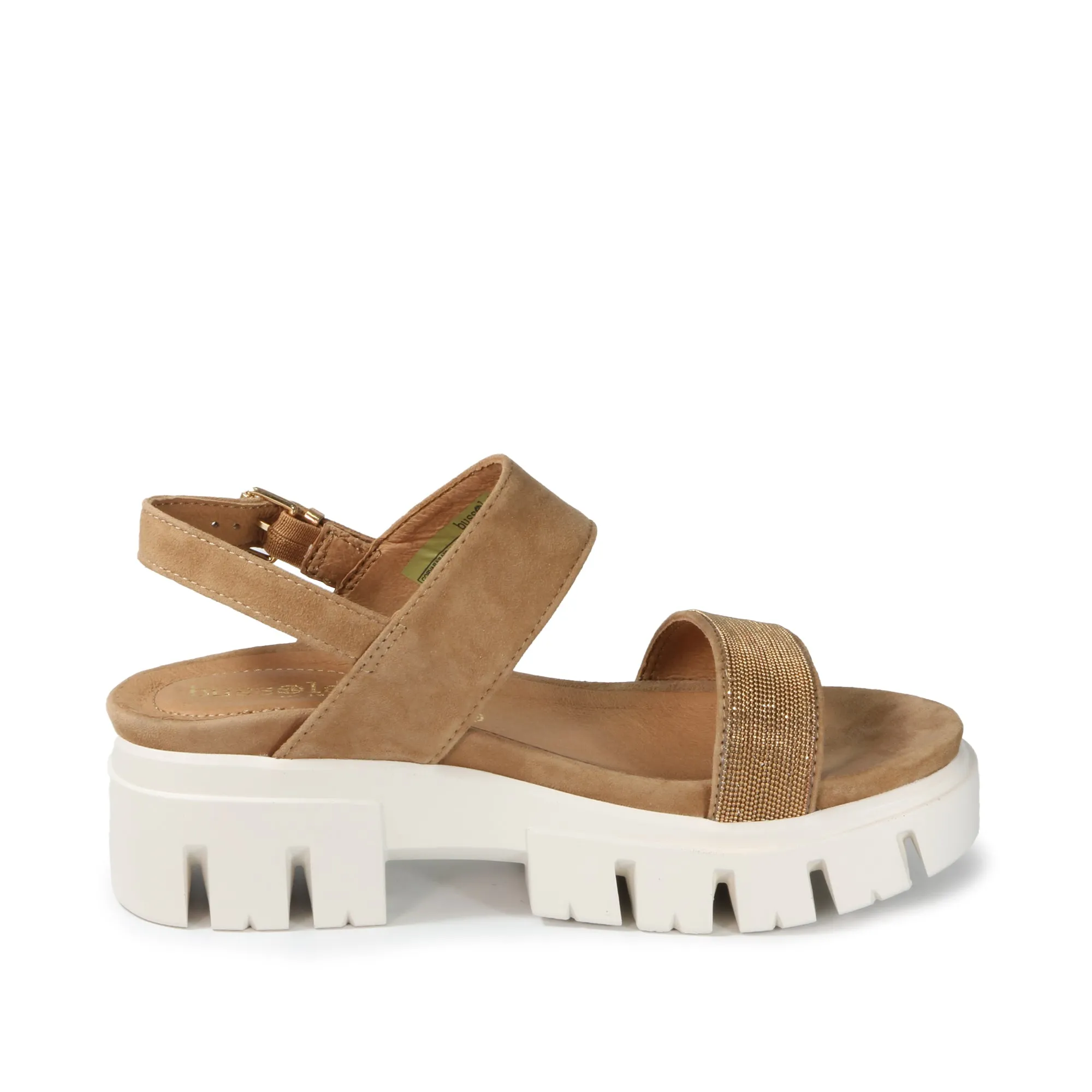 Corvara Glitter Platform Sandals (Toffee)