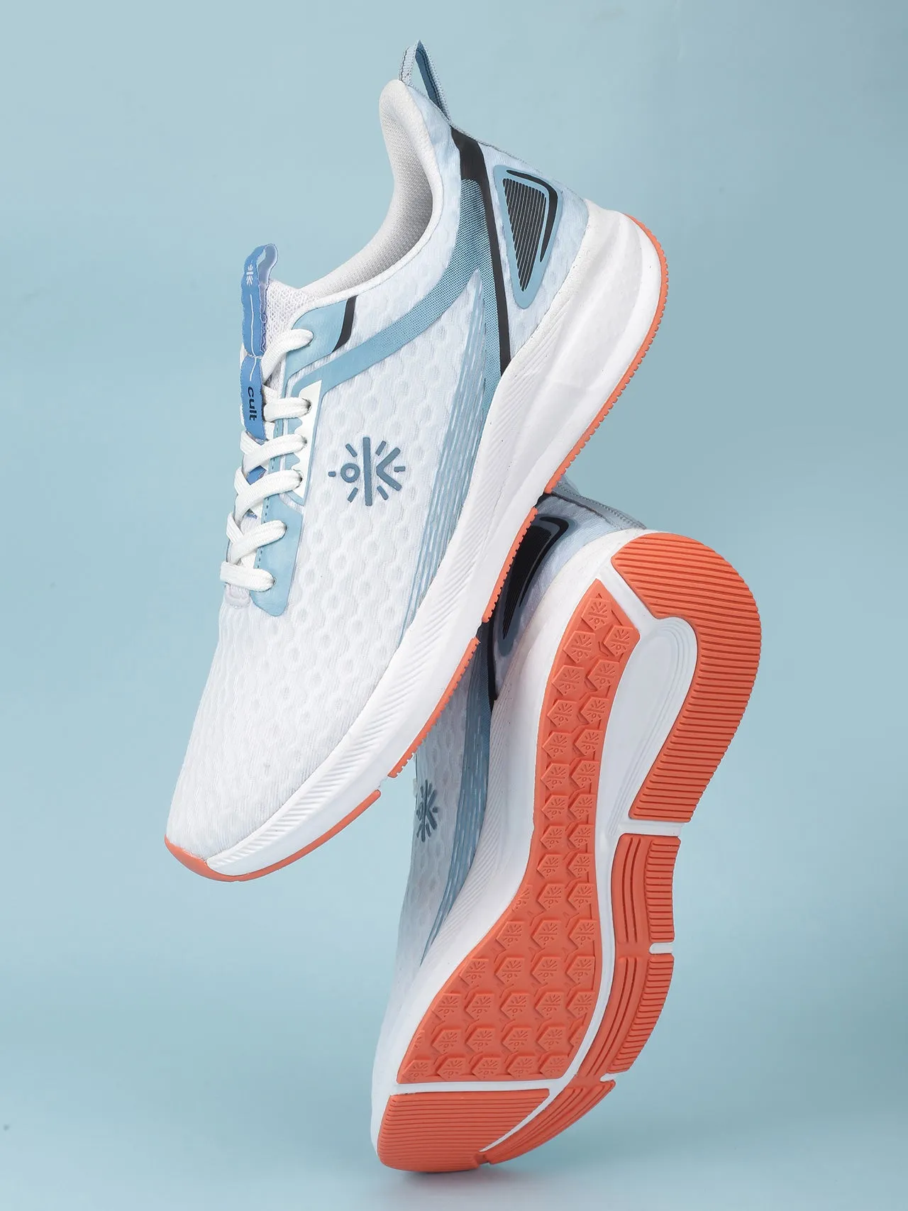 cult Men's AeroStride Running Shoes - White/Blue