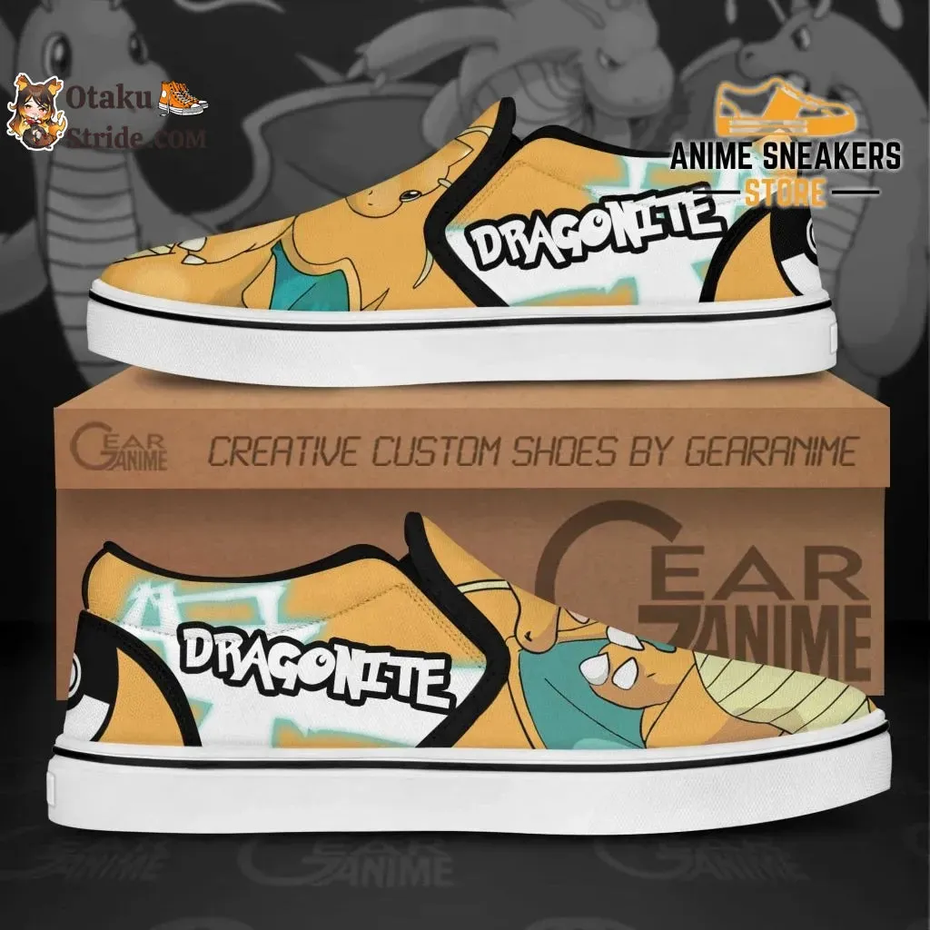 Custom Dragonite Anime Slip-On Shoes Comfort meets cool design