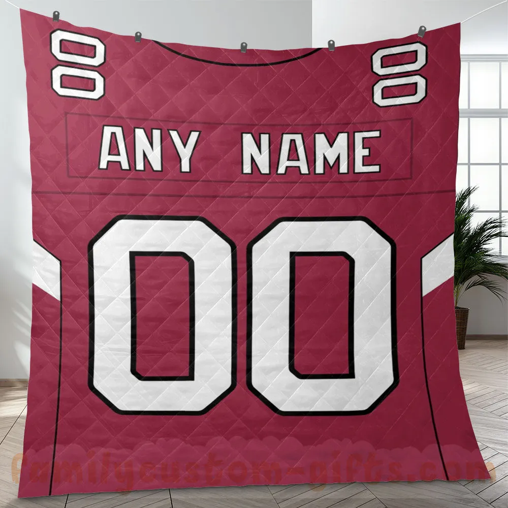 Custom Premium Quilt Blanket Arizona Jersey American Football Personalized Quilt Gifts for Her & Him