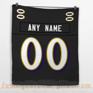 Custom Premium Quilt Blanket Baltimore Jersey American Football Personalized Quilt Gifts for Her & Him