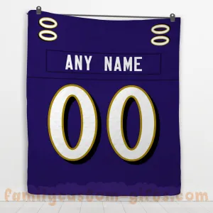 Custom Premium Quilt Blanket Baltimore Jersey American Football Personalized Quilt Gifts for Her & Him