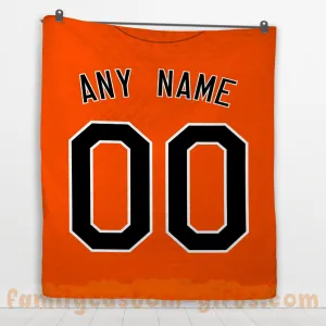 Custom Premium Quilt Blanket Baltimore Jersey Baseball  Personalized Quilt Gifts for Her & Him