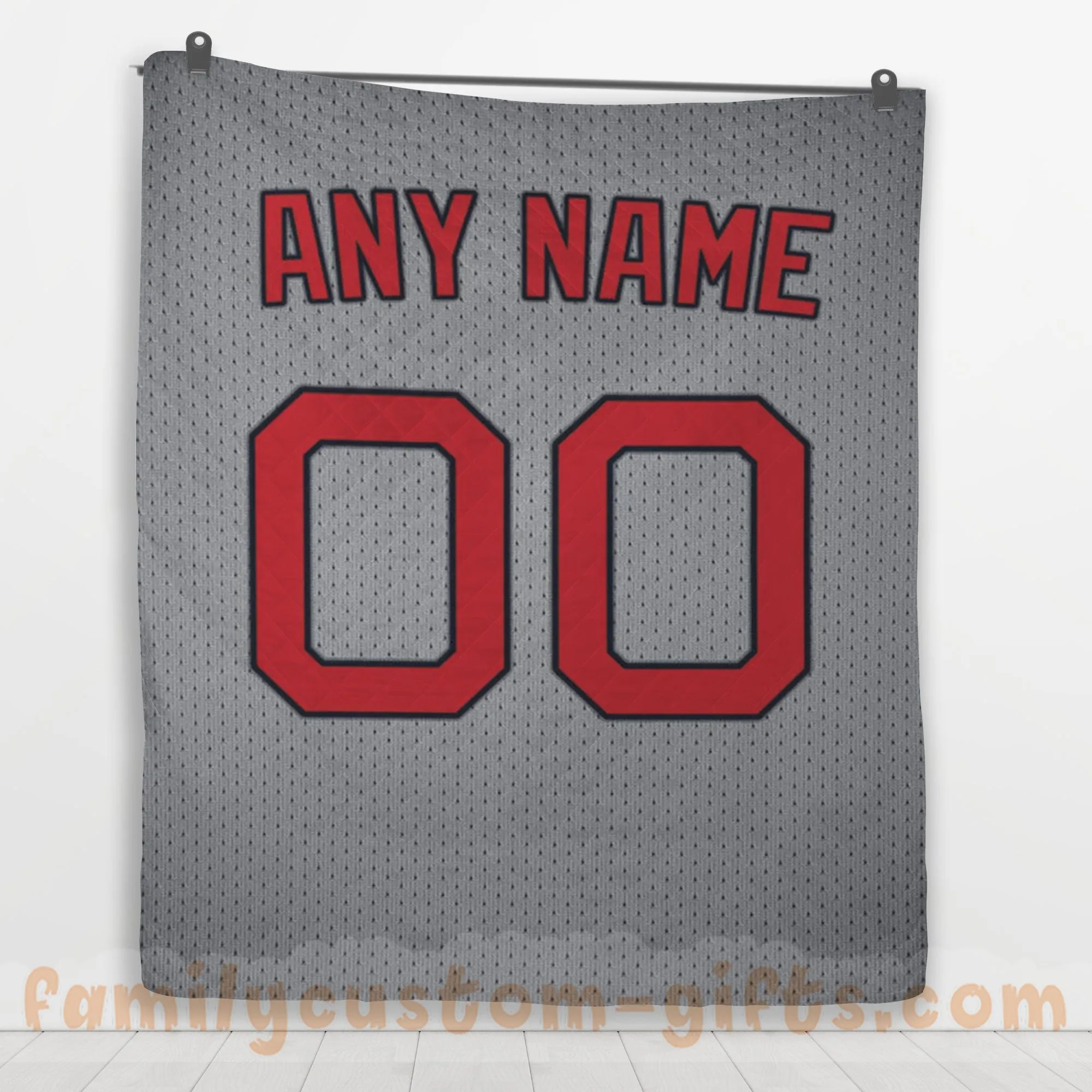 Custom Premium Quilt Blanket Boston Jersey Baseball Personalized Quilt Gifts for Her & Him
