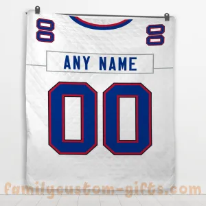Custom Premium Quilt Blanket Buffalo Jersey American Football Personalized Quilt Gifts for Her & Him