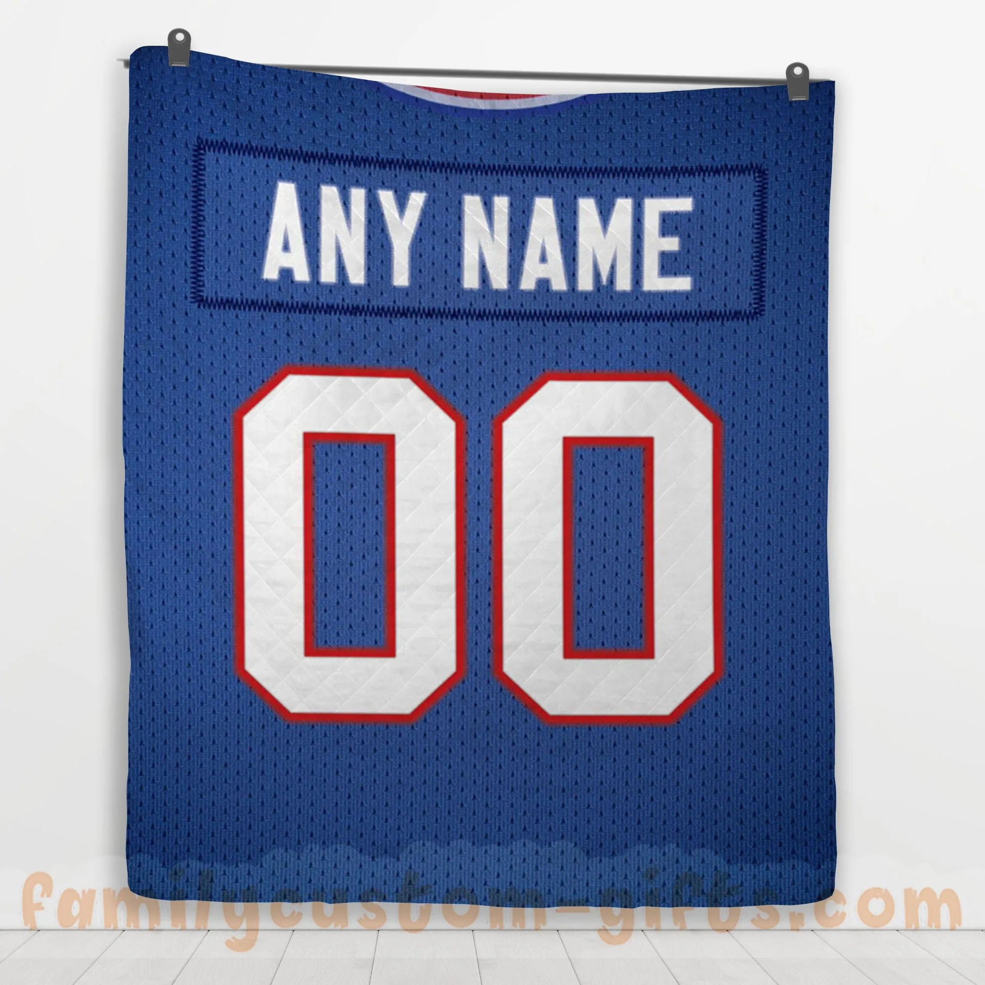 Custom Premium Quilt Blanket Buffalo Jersey American Football Personalized Quilt Gifts for Her & Him
