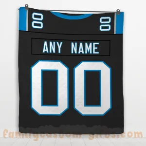 Custom Premium Quilt Blanket Carolina Jersey American Football Personalized Quilt Gifts for Her & Him