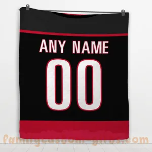 Custom Premium Quilt Blanket Carolina Jersey Ice Hockey Personalized Quilt Gifts for Her & Him