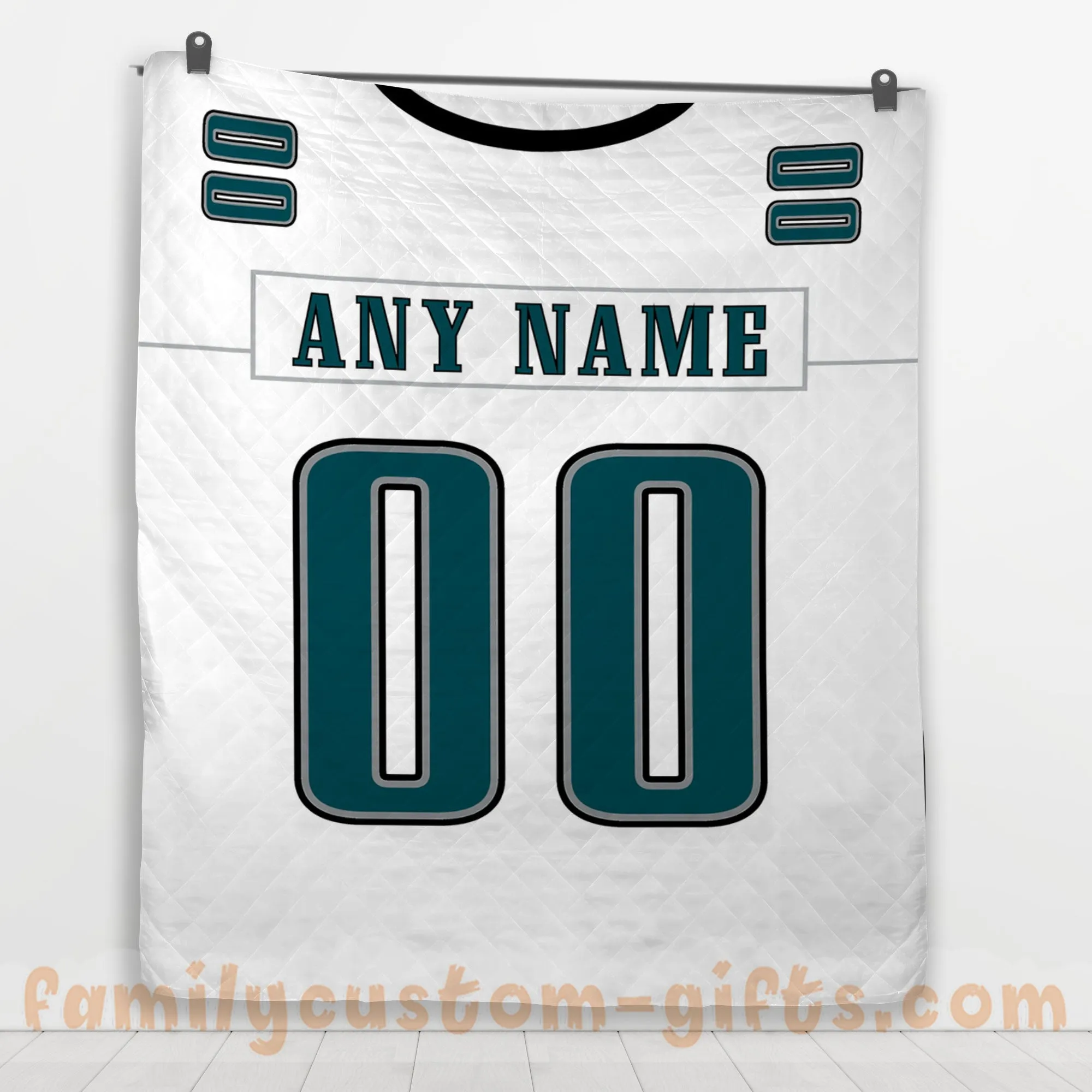 Custom Premium Quilt Blanket Philadelphia Jersey American Football Personalized Quilt Gifts for Her & Him