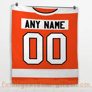 Custom Premium Quilt Blanket Philadelphia Jersey Ice Hockey Personalized Quilt Gifts for Her & Him