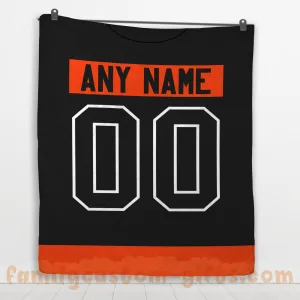 Custom Premium Quilt Blanket Philadelphia Jersey Ice Hockey Personalized Quilt Gifts for Her & Him
