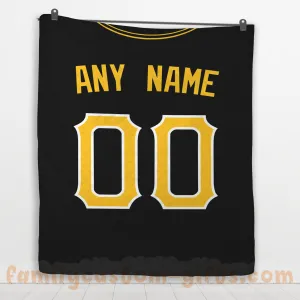 Custom Premium Quilt Blanket Pittsburgh Jersey Baseball Personalized Quilt Gifts for Her & Him